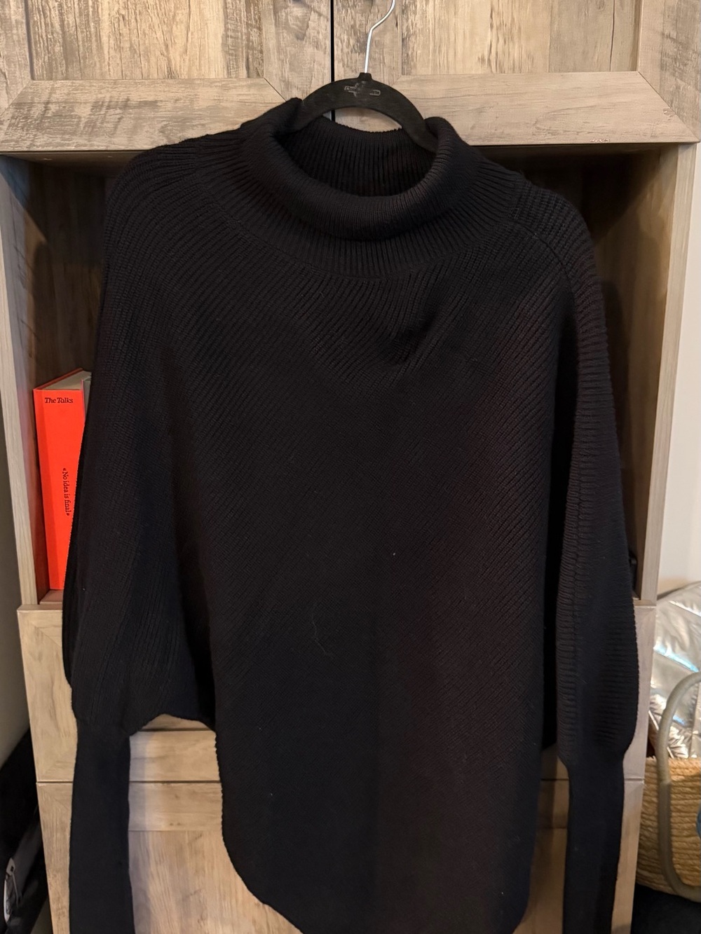 HALARA Black Cowl Neck Poncho Sweater (NWOT)